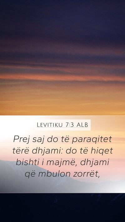 Levitiku 7:3 ALB Bible Verse Image
