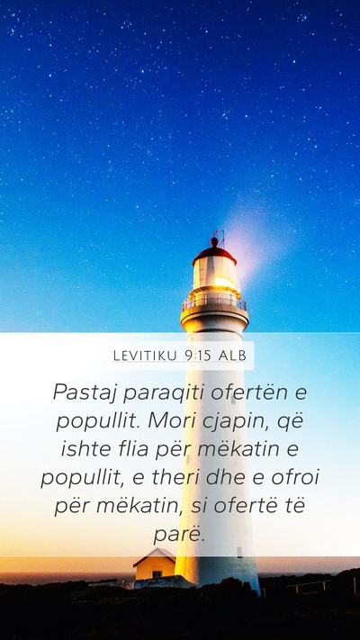 Levitiku 9:15 ALB Bible Verse Image