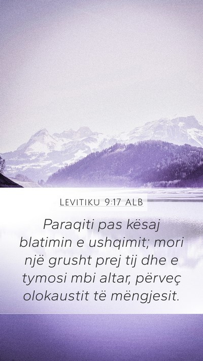Levitiku 9:17 ALB Bible Verse Image