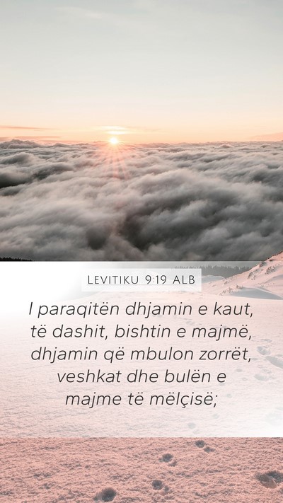Levitiku 9:19 ALB Bible Verse Image