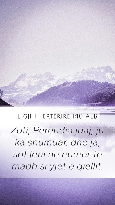 Ligji i Përtërirë 1:10 ALB Bible Verse Image