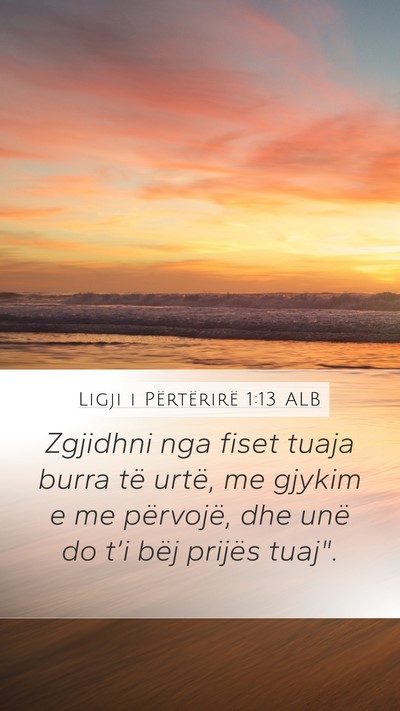 Ligji i Përtërirë 1:13 ALB Bible Verse Image