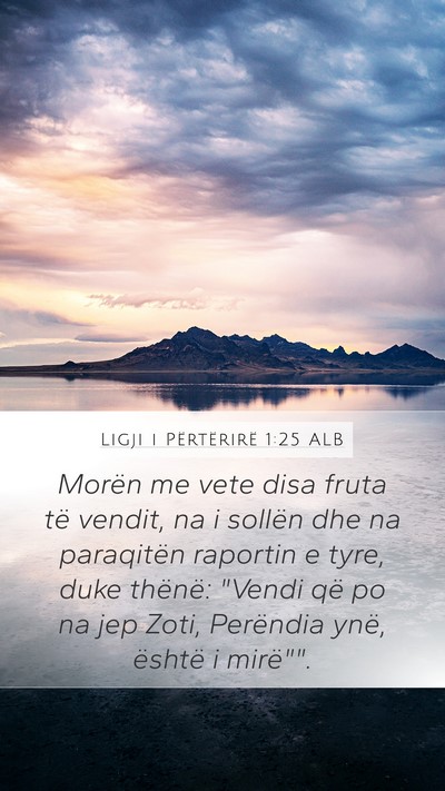 Ligji i Përtërirë 1:25 ALB Bible Verse Image