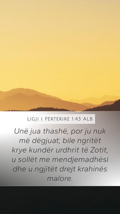 Ligji i Përtërirë 1:43 ALB Bible Verse Image