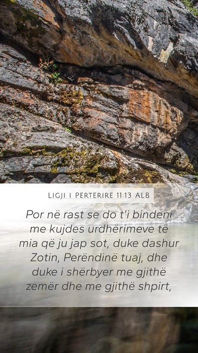 Ligji i Përtërirë 11:13 ALB Bible Verse Image