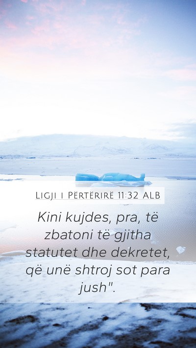Ligji i Përtërirë 11:32 ALB Bible Verse Image