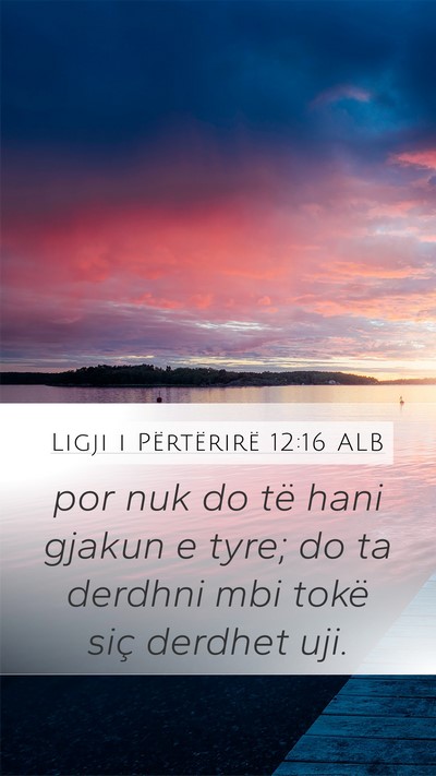 Ligji i Përtërirë 12:16 ALB Bible Verse Image