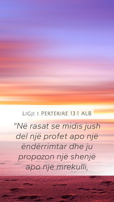 Ligji i Përtërirë 13:1 ALB Bible Verse Image