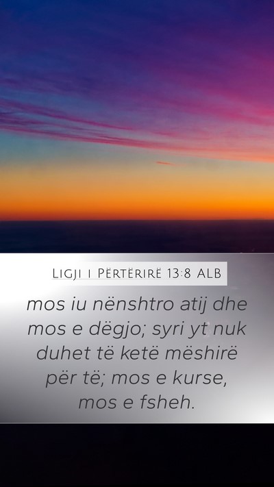 Ligji i Përtërirë 13:8 ALB Bible Verse Image