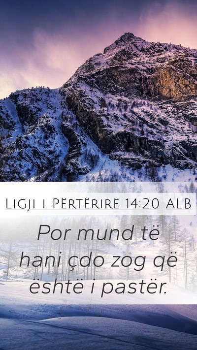 Ligji i Përtërirë 14:20 ALB Mobile Phone Wallpaper - Por mund të hani çdo zog që është i - Mobile Bible Verse Wallpaper