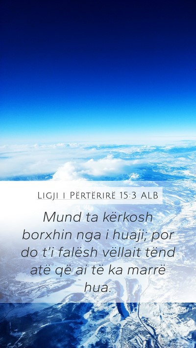 Ligji i Përtërirë 15:3 ALB Bible Verse Image