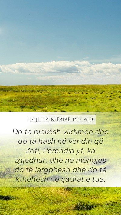 Ligji i Përtërirë 16:7 ALB Bible Verse Image