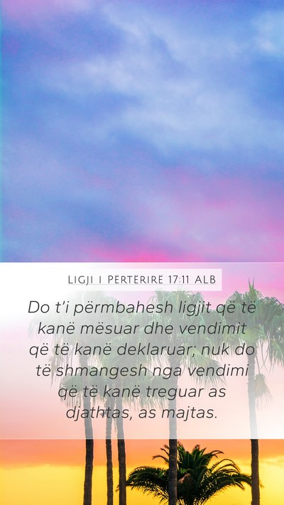 Ligji i Përtërirë 17:11 ALB Bible Verse Image