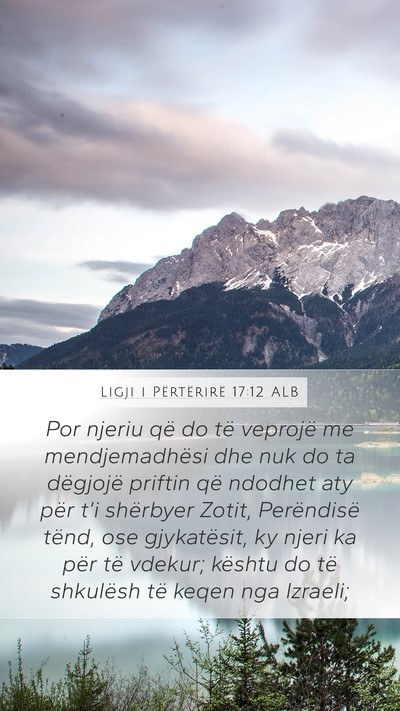 Ligji i Përtërirë 17:12 ALB Bible Verse Image