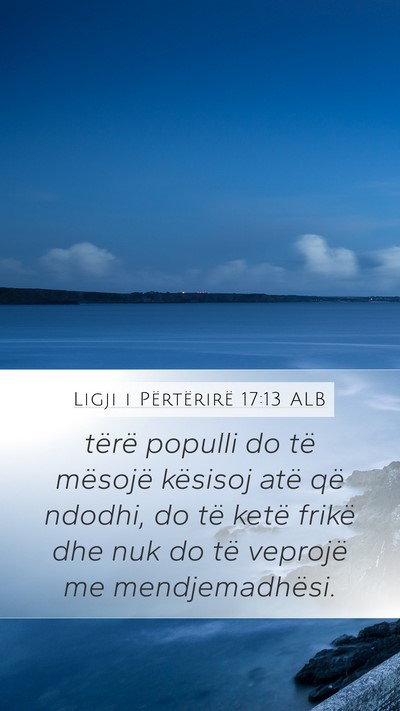 Ligji i Përtërirë 17:13 ALB Bible Verse Image