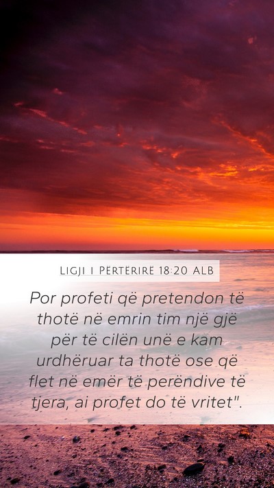 Ligji i Përtërirë 18:20 ALB Bible Verse Image