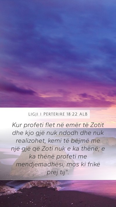 Ligji i Përtërirë 18:22 ALB Bible Verse Image