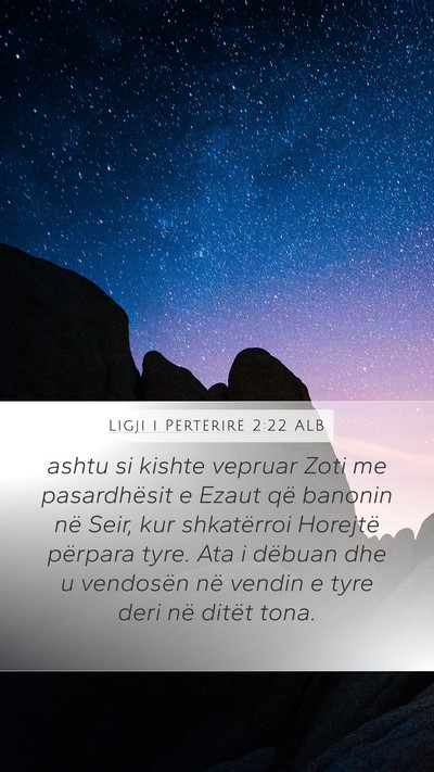 Ligji i Përtërirë 2:22 ALB Bible Verse Image