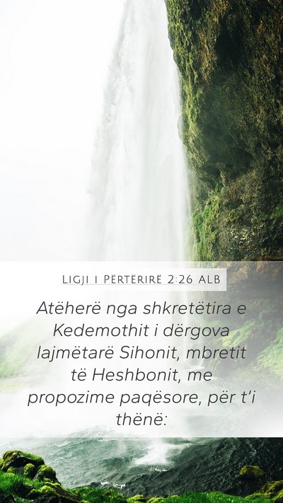 Ligji i Përtërirë 2:26 ALB Bible Verse Image