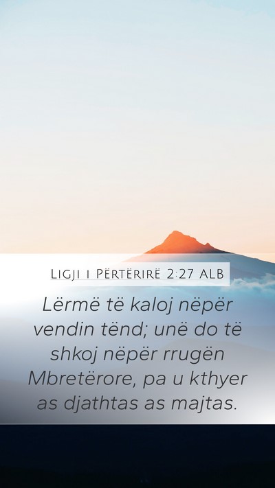 Ligji i Përtërirë 2:27 ALB Bible Verse Image
