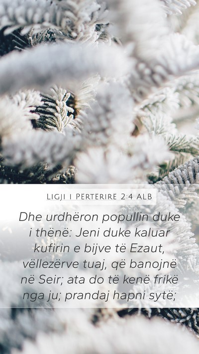 Ligji i Përtërirë 2:4 ALB Bible Verse Image