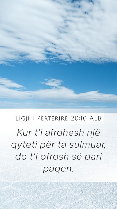 Ligji i Përtërirë 20:10 ALB Bible Verse Image