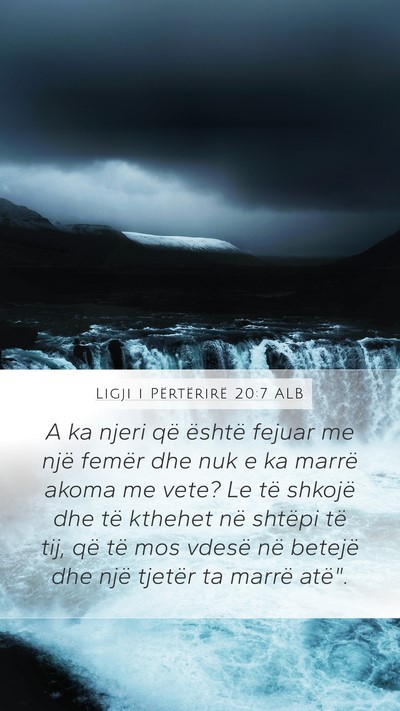 Ligji i Përtërirë 20:7 ALB Bible Verse Image