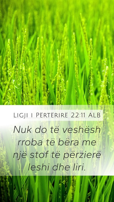 Ligji i Përtërirë 22:11 ALB Bible Verse Image