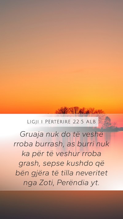 Ligji i Përtërirë 22:5 ALB Bible Verse Image