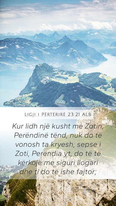 Ligji i Përtërirë 23:21 ALB Bible Verse Image