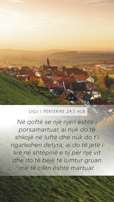 Ligji i Përtërirë 24:5 ALB Bible Verse Image