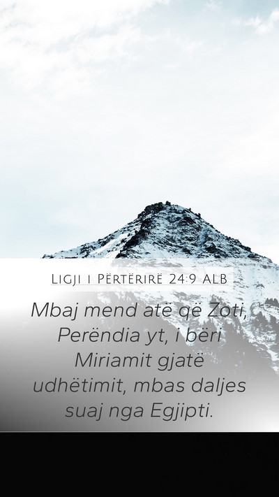 Ligji i Përtërirë 24:9 ALB Bible Verse Image