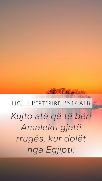 Ligji i Përtërirë 25:17 ALB Bible Verse Image