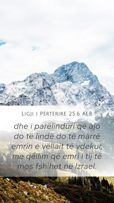 Ligji i Përtërirë 25:6 ALB Bible Verse Image