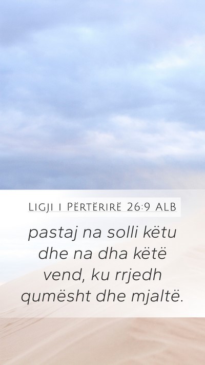 Ligji i Përtërirë 26:9 ALB Bible Verse Image
