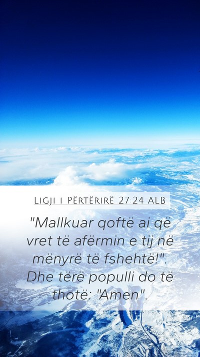 Ligji i Përtërirë 27:24 ALB Bible Verse Image