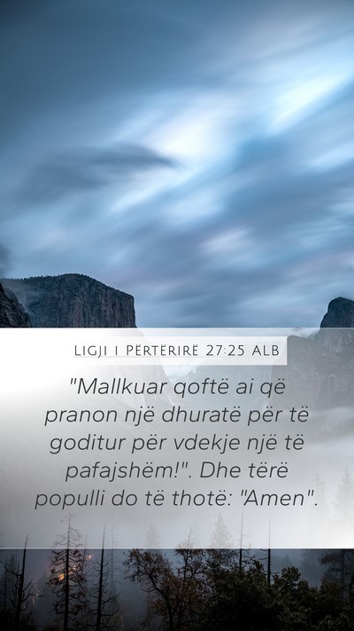 Ligji i Përtërirë 27:25 ALB Bible Verse Image