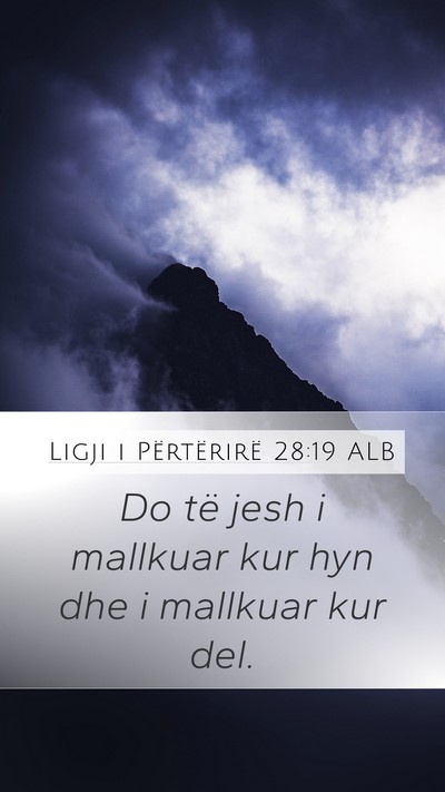Ligji i Përtërirë 28:19 ALB Bible Verse Image