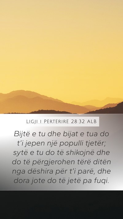 Ligji i Përtërirë 28:32 ALB Bible Verse Image