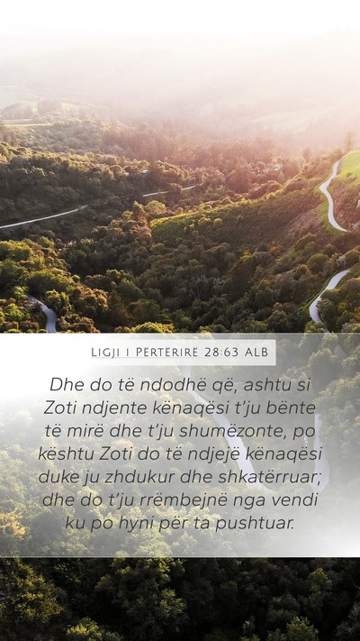 Ligji i Përtërirë 28:63 ALB Bible Verse Image