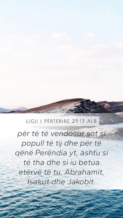 Ligji i Përtërirë 29:13 ALB Bible Verse Image