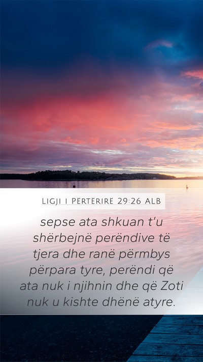 Ligji i Përtërirë 29:26 ALB Bible Verse Image