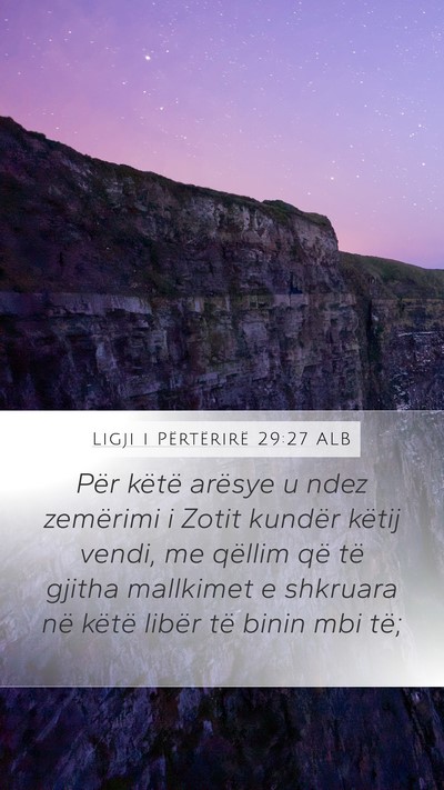 Ligji i Përtërirë 29:27 ALB Bible Verse Image