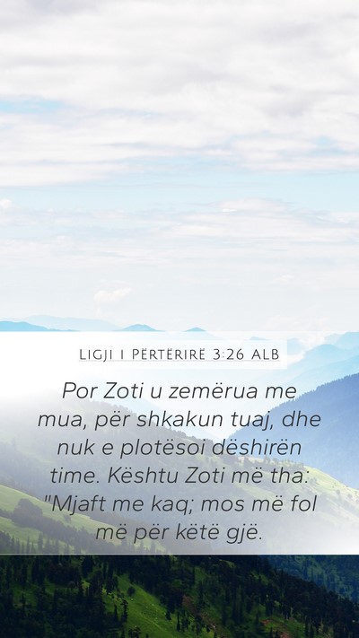 Ligji i Përtërirë 3:26 ALB Bible Verse Image