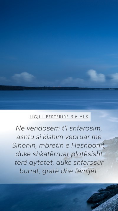 Ligji i Përtërirë 3:6 ALB Bible Verse Image