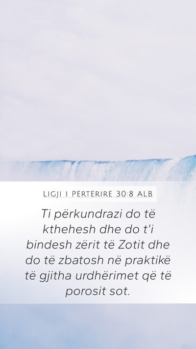 Ligji i Përtërirë 30:8 ALB Bible Verse Image