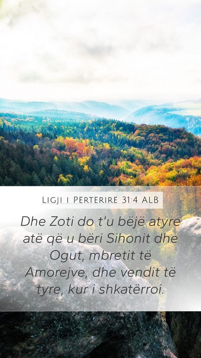 Ligji i Përtërirë 31:4 ALB Bible Verse Image