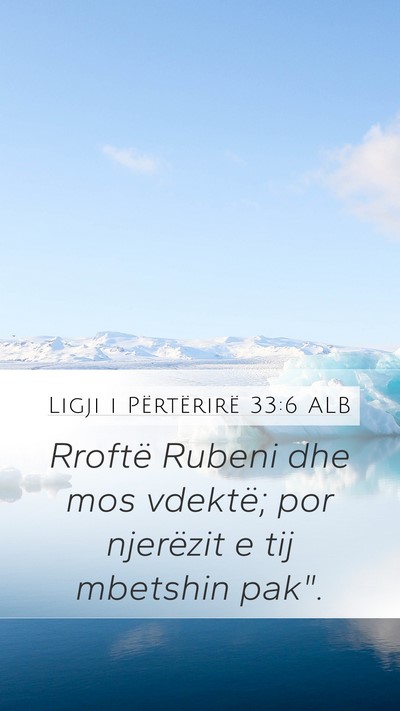 Ligji i Përtërirë 33:6 ALB Bible Verse Image