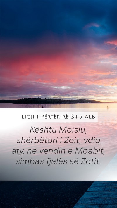 Ligji i Përtërirë 34:5 ALB Bible Verse Image