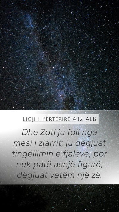 Ligji i Përtërirë 4:12 ALB Bible Verse Image